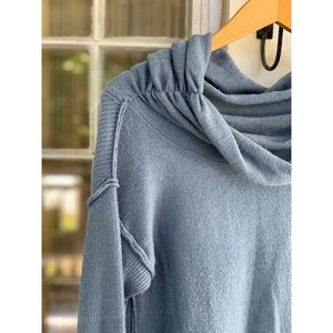 Light Blue Cowl Neck Sweater